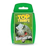 Juego de Cartas Top Trumps Dinosaurs Edición Española, Aprende sobre Tyrannosaurus Rex, Stegosaurus, Giganotsaurus en este pack educativo, regalo y juguete para niños y niñas de 6 años en adelante
