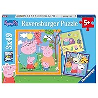 RAVENSBURGER Puzzle Ravensburger 05579 Family and Friends 3 x 49 Pieces Peppa Pig Puzzle for Children from 5 Years