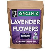 FGO Organic Dried Lavender Flowers, 100% Raw From France, 16oz (Pack of 1)