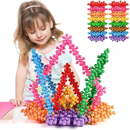 TOMYOU 400 Pieces Building Blocks Kids STEM Toys Educational Building Toys Discs Sets Interlocking Solid Plastic for Preschool Kids Boys and Girls Aged 3+, Safe Material Creativity Kids Toys