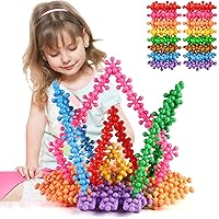 TOMYOU 400 Pieces Building Blocks Kids STEM Toys Educational Building Toys Discs Sets Interlocking Solid Plastic for Preschool Kids Boys and Girls Aged 3+, Safe Material Creativity