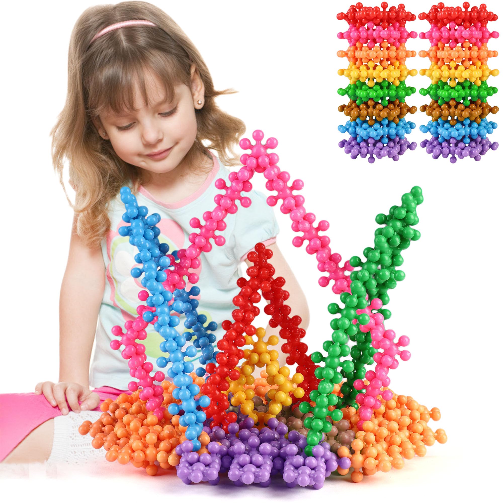TOMYOU 400 Pieces Building Blocks Kids STEM Toys Educational Building Toys Discs Sets Interlocking Solid Plastic for Preschool Kids Boys and Girls Aged 3+, Safe Material Creativity Kids Toys