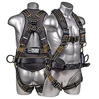 Palmer Safety Hammerhead 5pt Safety Harness Back Padded, QCB Chest, Tongue Buckel Legs Straps, Back & Side D-Rings