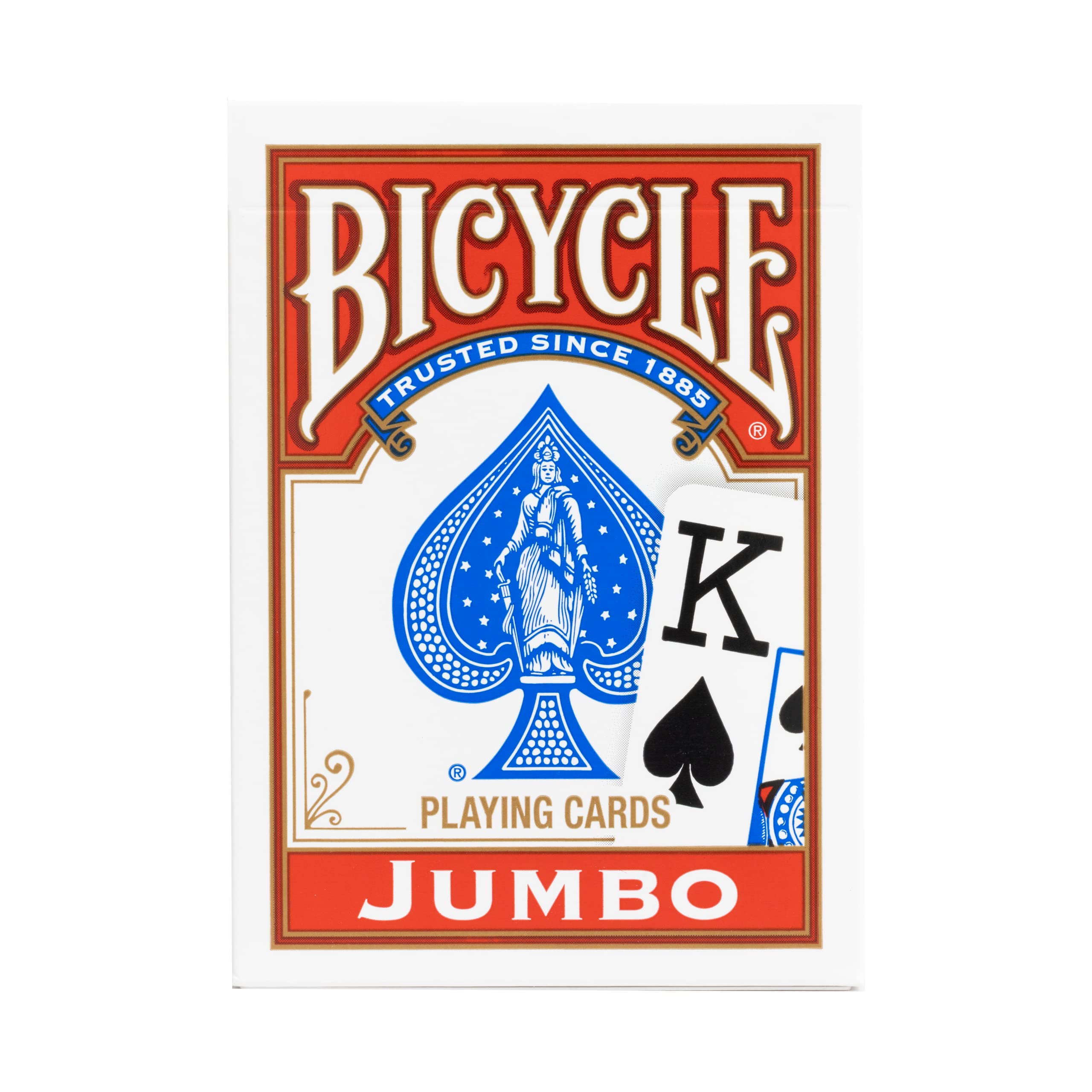 Bicycle Playing Cards, Jumbo Index, 12 Pack,Red & Blue
