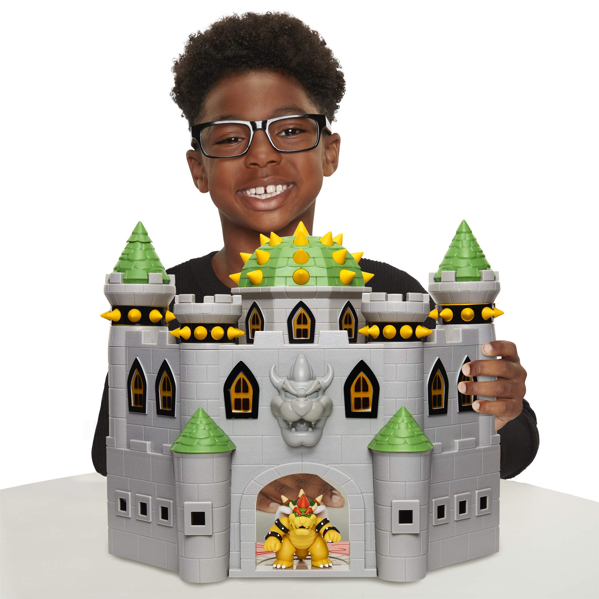 Super Mario 400204 Nintendo Deluxe Bowser's Castle Playset with 2.5