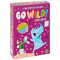 Hello!Lucky C.R. Gibson BCG2-25079 Wild Animals Go Fish Card Game for Kids, Multicolor, 48 Cards