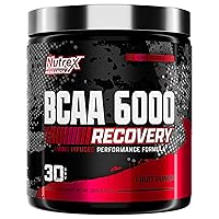 Nutrex Research - BCAA Powder 6000 Amino Acid - 6 Grams of BCAAs Amino Acids Supplement for Post Workout Recovery & Muscle Growth - Amino Energy Workout Recovery Drink (Fruit Punch - 30 Servings)
