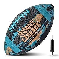 Youth Football for Kids, Graffiti Printed Composite Leather Size 8 Football- Includes Pump, Made for Training, Practicing, & Recreational Play