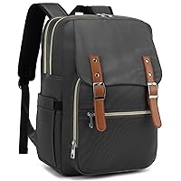Laptop Backpack for Women Girls School Work Business Travel Computer Backpacks College Bookbag Fit 15.6 Inch Notebook (Dark Grey)
