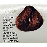 Salerm Color Cream Coloring Treatment Without Ammonia (Semi-permanent) Soft 3.4 Oz (5.735 Light Brown Brazilian Chocolate)