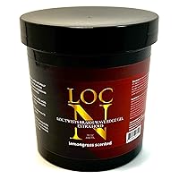 Loc N - Loc Twists Braids Wave Edge Gel Extra Hold - Lemongrass Scent | Perfect for Locks, Twisting, Braiding, Wraps, Cornrows & Smooth Edges on all hair types | Natural Ingredients | Non-Greasy (16oz)