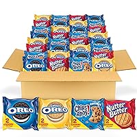 Original, OREO Golden, CHIPS AHOY! & Nutter Butter Cookie Snacks Variety Pack, 56 Snack Packs (2 Cookies Per Pack)