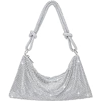 Rhinestone Purse Sparkly Evening bag Silver Diamond Clutch Purses for Women, Prom Rhinestone Handbag Hobo Bag