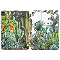 Case for Apple iPad Air 5th 2022 4th 2020 Gen 3th 10.2 12.9 Pro 11 10.5 9.7 Mini 6 5 4 3 2 1 Tropical Flowering Exotic Stand Closure Watercolor Green Cactus Magnetic Leaves Design Print