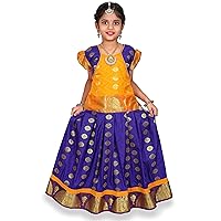 Thana Silk Girls Pavadai Set (D65) - Lehenga Choli (Prince Size Chart)