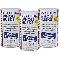 Psyllium Whole Husks Colon Cleanser, 12 Ounce (Pack Of 3)