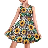 Girls' Dress Kids Sleeveless Sundress Tie Twist Slim Fit Party Dresses for 5-14 Years Girl