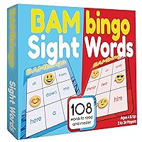 Sight Word Bingo Game Level 1 and 2 - Learn to Read Vocabulary for Kindergarten 1st Grade - Dolch's Fry's Words Lists
