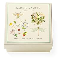 Garden Party Gift Card Enclosure Box of 8 Assorted Cards with Envelopes