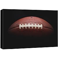 wall26 Canvas Print Wall Art Close Up High Contrast Tournament Football Boys Room Decor Sports Fitness Photography Realism Decorative Scenic Multicolor for Living Room, Bedroom, Office - 16x24