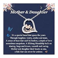 UPROMI Butterfly Mother Daughter Necklace Birthday Mothers Day Gift for Mom and Daughter