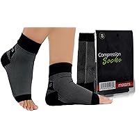 Masirs Ankle Compression Socks - A Toeless Foot Sleeve, Splint for Women Neuropathy, Ankle Swelling Relief, Heel Pain.