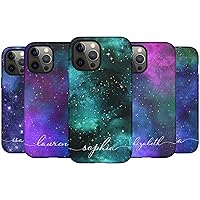 Custom Galaxy Space Case, Striped Personalized Name Case, Designed ‎for iPhone 15 Plus, iPhone 14 Pro Max, iPhone 13 Mini, iPhone 12, 11, X/XS Max, ‎XR, 7/8‎ Multicolor