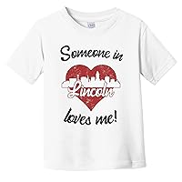 Someone in Lincoln Loves Me Red Heart Skyline Infant Toddler T-Shirt