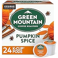 Green Mountain Coffee Roasters Pumpkin Spice, Single-Serve Keurig K-Cup Pods, Flavored Light Roast Coffee, 24 Count