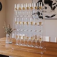 2 in 1 Champagne Wall Holder for Party Modern Acrylic Donut Stand Wedding Decor 32