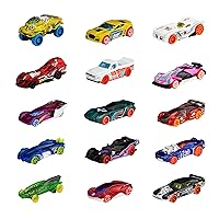 Hot Wheels Track Bundle of 15 Toy Cars, 3 Track-Themed Packs of 5 1:64 Scale Vehicles, Cool Toy for Collectors & Kids