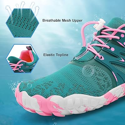 XIHALOOK Athletic Hiking Water Shoes Womens Mens Quick Dry Barefoot Beach  Walking Kayaking Surfing Training Shoes