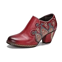 Hui Bu Womens Leather Pumps, Colorful Leather Oxford Shoes