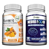 Joint Support - Turmeric Curcumin, Black Pepper, Bioperine, Ginger, Glucosamine, Chondroitin, MSM, and Boswellia, Combine it with Our Brain Supplement to enrich Memory, Energy & Focus