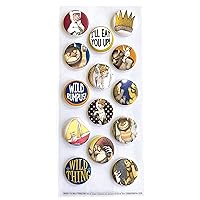 Paper House Productions Where the Wild Things Are Soft Puffy Sticker Sheet for Crafts, Scrapbooking & Collecting - Button Shaped