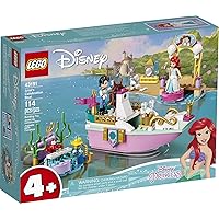 LEGO Disney Ariel’s Celebration Boat 43191; Creative Building Kit That Makes a Fun Gift for Kids, New 2021 (114 Pieces)