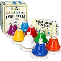 Desk Bells for Kids | Educational Music Toys for Toddlers 8 Notes Colorful Hand Bells Set | Kids Musical Instrument with 15 Songbook | Great Birthday Gift for Children