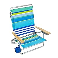 RIO beach Classic 5-Position Lay-Flat Folding Beach Chair, 30.8