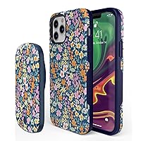Casely iPhone 14 Bold Case Power Pod MagSafe Compatible Battery Pack | Full Bloom | Navy Floral Case | Compatible with MagSafe
