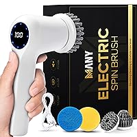 Electric Spin Scrubber 2023, Cleaning Brush with 4 Replaceable Bathroom Scrubber and Kitchen Scrubber Heads, Power Scrubbers for Cleaning Bathroom, Electric Scrubber Brush for Cleaning