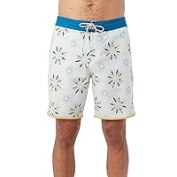 O'NEILL Men's 18 Inch Tropical Print Boardshorts - Quick Dry Swim Trunks for Men with Fabric and Pockets