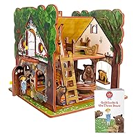 Goldilocks and The Three Bears 3D Puzzle - Book and Toy Set - 3 in 1 - Book, Build, and Play