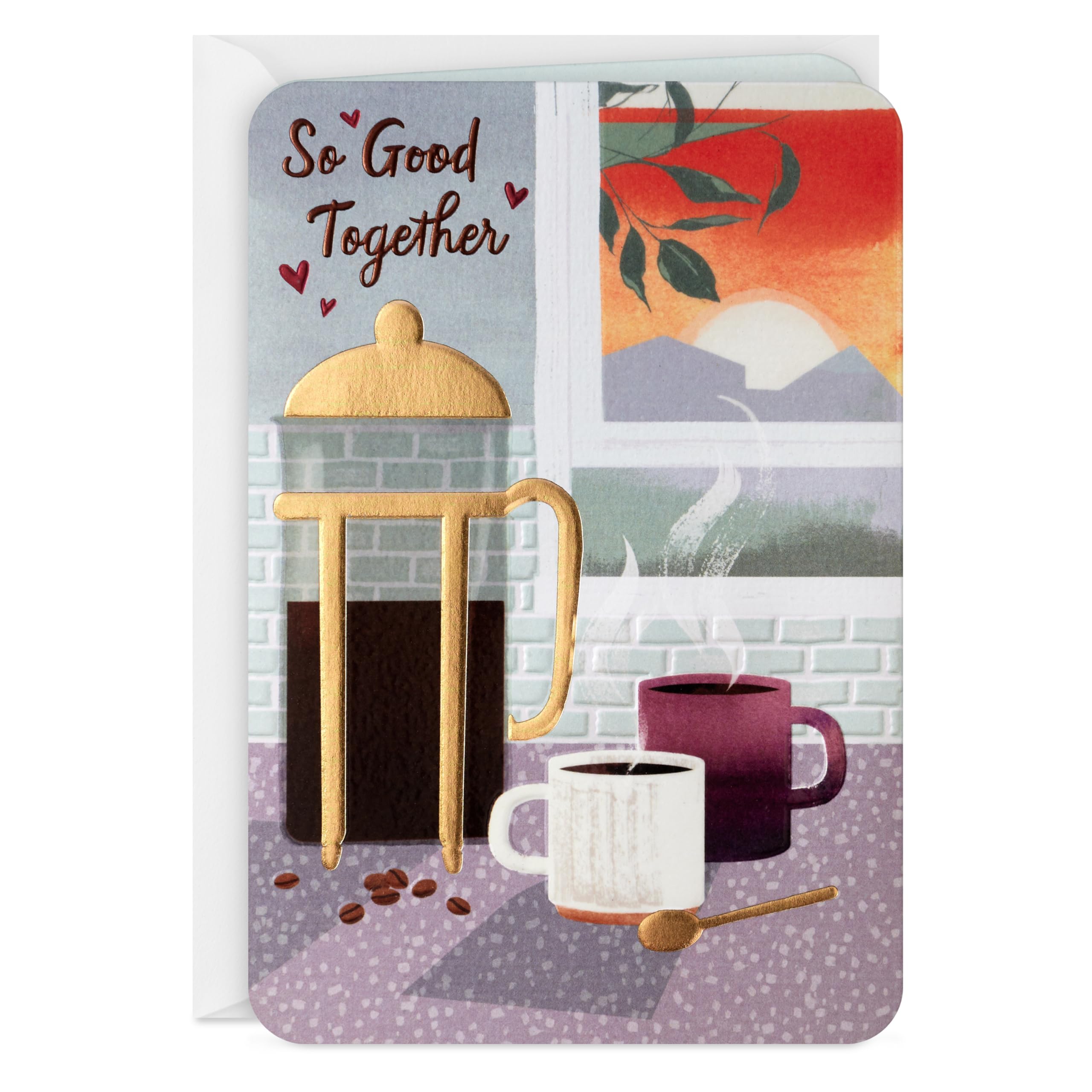 Hallmark Anniversary Card for Couple (Coffee, So Good Together)