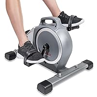 Sunny Health & Fitness Magnetic Under Desk Mini Exercise Cycle Bike, Dual Function Pedal Exerciser with Digital Monitor and Carrying Handle, SF-B020026