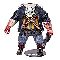 McFarlane Toys, Spawn Comic 7-inch The Clown (Bloody) Deluxe Spawn Action Figure with 22 Moving Parts, Collectible DC Figure with Accessories and Collectors Stand Base – Ages 12+