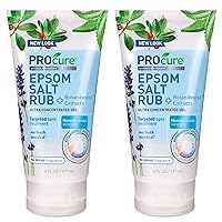 PROcure Epsom Salt Rub Gel with Aloe Vera, Soothes Muscle Tension, Aches & Soreness Directly Where It Hurts, 6 Fl Oz (Pack of 2)