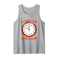 Its Beer O Clock Somewhere Funny Women Drinkers Lover Tank Top