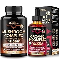 NUTRAHARMONY Mushroom Complex Capsules & Organic Vitamin B Complex Drops