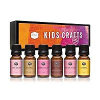 Fragrance Oil Kids Crafts Set | Root Beer, Banana, Cake Batter, Bubble Gum, Smores, Cotton Candy Candle Scents for Candle Making, Freshie Scents, Soap Making Supplies, Diffuser Oil Scents