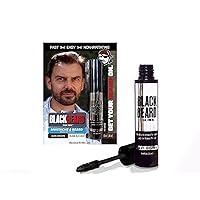 for Men Formula X Instant Mustache, Beard, Eyebrow and Sideburns Color - Fast, Easy, Men’s Grooming, Beard Dye Alternative, Dark Brown, 13 Pack
